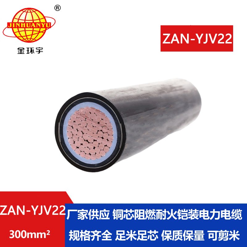 金環(huán)宇電纜 a類阻燃耐火鎧裝電纜ZAN-YJV22-300平方